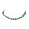 Rough Natural Blue Apatite Nuggets Beaded Necklaces NJEW-JN06376-2