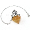 Synthetic Citrine Chip & Resin Dowsing Pendulum Big Pendants PW-WG72597-12-1