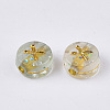 Plating Transparent Acrylic Beads TACR-T008-01A-3