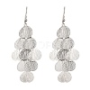 430 Stainless Steel Heart Dangle Earrings EJEW-A137-09P-4