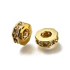Brass Micro Pave Clear Cubic Zirconia European Beads ZIRC-I070-094G-1