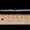 Electroplate Transparent Glass Beads Strands EGLA-A035-T4mm-L19-4