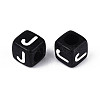 Initial Acrylic Horizontal Hole Beads OACR-ZX006-35J-2