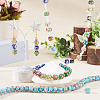 1 Strand Handmade Lampwork Inner Flower Rondelle Beads Strands LAMP-TA0002-72E-6