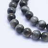 Natural Hawk's Eye Beads Strands G-L478-02-6mm-2