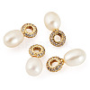 4Pcs Natural Cultured Freshwater Pearl Pendants PALLOY-TAC0178-3