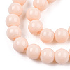 Opaque Solid Color Glass Beads Strands GLAA-T032-P8mm-09-2