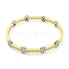 Letter X Brass Micro Pave Clear Cubic Zirconia Hinded Bangles for Women BJEW-Z062-09G-2