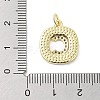 Rack Plating Brass Micro Pave Clear Cubic Zirconia Pendants KK-E102-33G-C-3