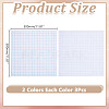 6Pcs 2 Colors 11CT Cross Stitch Fabric Sheets AJEW-AR0004-82-2