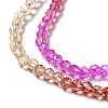 Transparent Gradient Color Glass Beads Strands GLAA-H021-01B-10-3