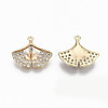 Brass Micro Pave Clear Cubic Zirconia Peg Bails Charms KK-N231-197-NF-2