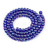 Electroplate Transparent Glass Beads Strands GLAA-T032-T4mm-AB15-2