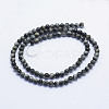 Natural Hawk's Eye Beads Strands G-L478-02-4mm-3