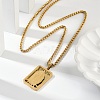 201 Stainless Steel Virgin Mary Pendant Wheat Chain Necklaces for Men NJEW-S387-09G-01-3