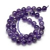 Natural Amethyst Round Bead Strands X-G-L170-10mm-02-2