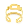 304 Stainless Steel Horseshoe Open Cuff Rings for Women RJEW-G321-14G-3