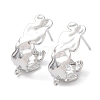Brass Stud Earring Findings KK-C031-07P-1