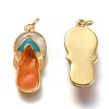 Brass Enamel Pendants X-KK-B026-25G-2