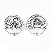 Stainless Steel Pendants Necklaces and Stud Earrings Jewelry Sets SJEW-JS01027-10