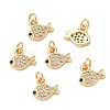 SHEGRACE Brass Micro Pave Cubic Zirconia Pendants XGRQ3D763-488G-2