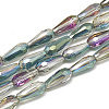 Electroplate Glass Beads Strands EGLA-Q099-C04-1