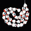 Handmade Bumpy Lampwork Beads Strands LAMP-Q031-014-2