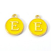 Golden Plated Alloy Enamel Charms ENAM-S118-09E-2