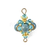 Handmade Porcelain & Glass & Seed Beads Links Connector Charms PALLOY-MZ01367-03-1