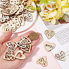 4 Sets Unfinished Wood Cutouts Ornaments WOOD-SC0001-91A-3