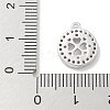 Rack Plating Brass Micro Pave Clear Cubic Zirconia Pendant Cabochon Setttings KK-L224-048P-3