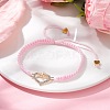 Alloy Rhinestone Heart Link Bracelet BJEW-JB10002-01-2