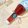 Brass Wax Seal Stamps with Wood Handle AJEW-WH0412-0060-5