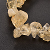 Chips Natural Citrine(Dyed & Heated) Beaded Stretch Bracelets BJEW-JB01826-08-3