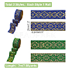   14M 2 Colors Ethnic Style Embroidery Polyester Ribbons OCOR-PH0002-05-2