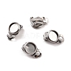 Non-Tarnish 316 Stainless Steel Clip-on Earring Findings X-STAS-I187-02B-P-1