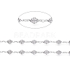 304 Stainless Steel Rhombus Link Chains CHS-P011-01P-3