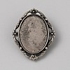 Tibetan Style Zinc Alloy Bolo Tie Slides Clasp Cabochon Settings FIND-WH0260-37I-AS-1