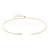 Adjustable 304 Stainless Steel Slider Necklaces NJEW-CJ0001-01G-1