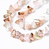 Electroplate Glass Beads Strands EGLA-N002-06I-3