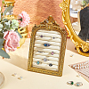 Gold Resin Photo Frame Ring Organizer Display Stands with Velvet Mat ODIS-WH0038-272-1-4