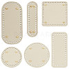 6Pcs 6 Style Flat Round PU Leather Knitting Crochet Bags Nail Bottom Shaper Pad DIY-PH0021-06A-1