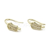 Brass Micro Pave Cubic Zirconia Earring Hooks KK-C048-14A-G-1