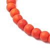 Dyed Synthetic Turquoise Beads Stretch Bracelets for Women Men BJEW-JB11311-02-4