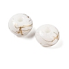 Opaque Spray Painted Glass Beads GLAA-G118-01J-2
