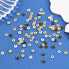 350Pcs 5 Colors Alloy Bead Caps Enamel Settings FIND-PA0001-08-4