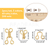  200 Sets 5 Colors Brass Garment Hook and Eye KK-NB0003-09-2