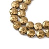 Electroplated Natural Lava Rock Beads Strands G-A256-F01-01C-2