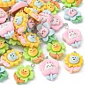 40Pcs 4 Styles Opaque Resin Pendants RESI-CJ0002-85-3
