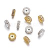 Brass Rhinestone Spacer Beads RB-TA0001-01-3